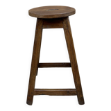Solid teak workshop stool