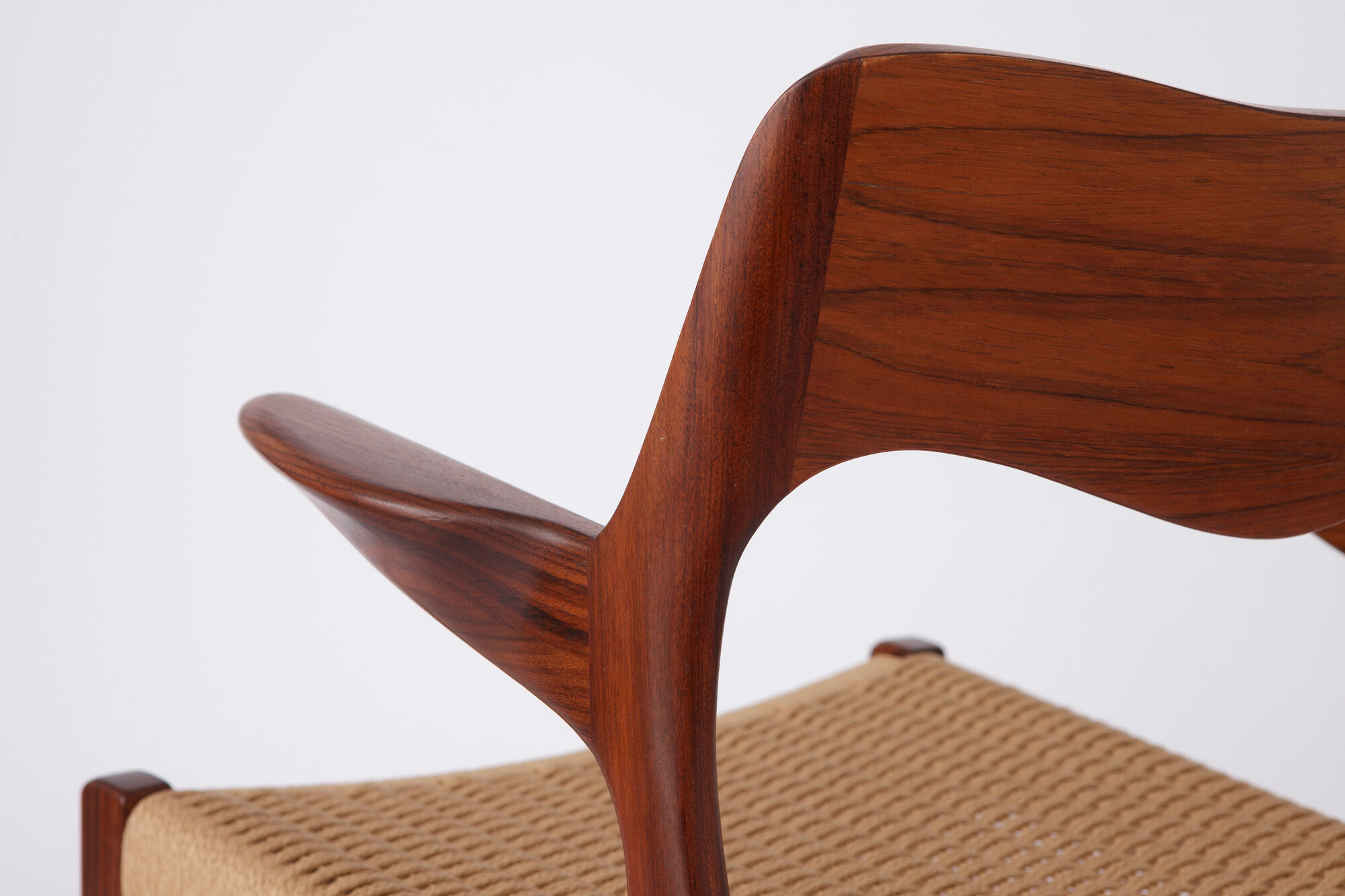 Niels Møller Armchair #55 Rosewood 1950s Danish Vintage