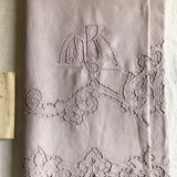 Old embroidered towel tinted purple aurora