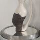 Vase Pichet "Forme Libre" Raku et Bois vermoulu (1960/70)