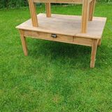 Petite table basse bois brut