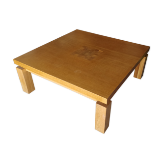 Square coffee table marquetry