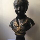 Bronze effect plaster child bust