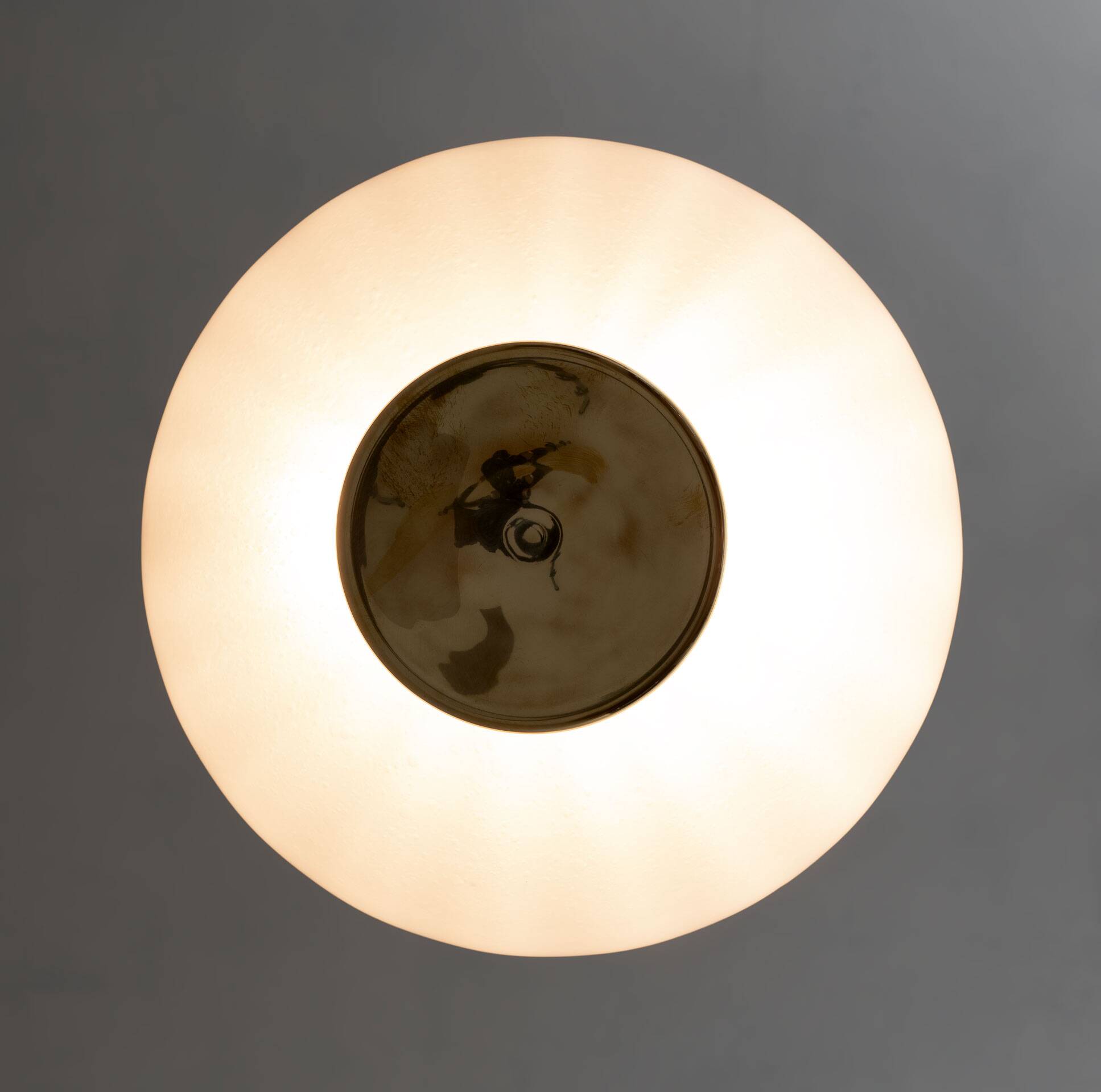 Mid-century Modern Murano Glass and Brass Ceiling Light, 1970s