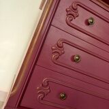 Baroque chest of drawers berry and bronze