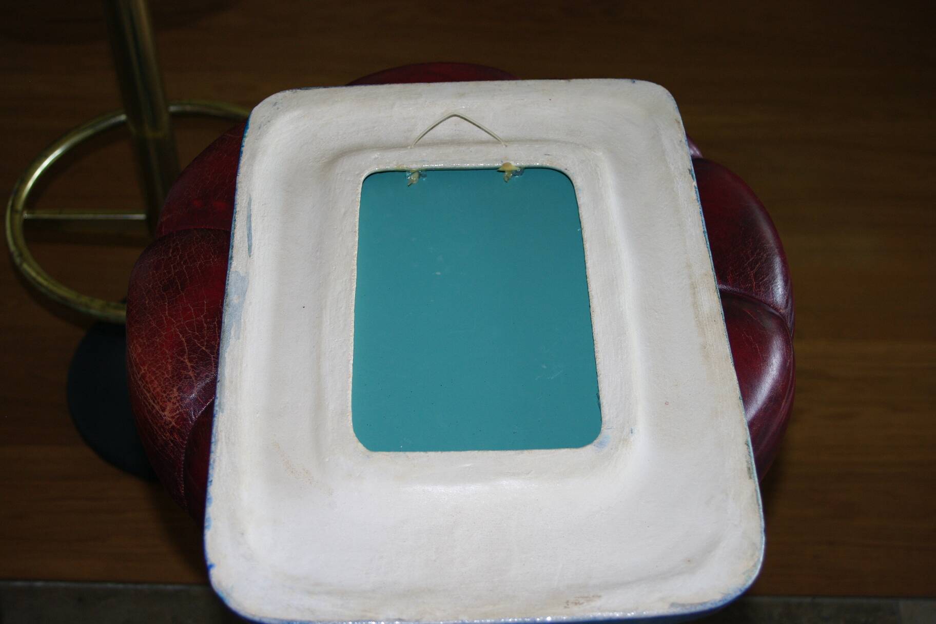 Vintage ceramic mirror from vegvari hungary 1970