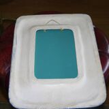 Vintage ceramic mirror from vegvari hungary 1970