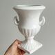 Médicis cache-pot vase in white porcelain