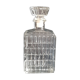 Old rectangular carafe in engraved glass