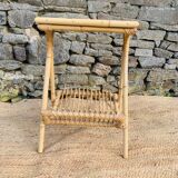 Rattan side table