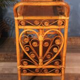 Rattan serving table 1970