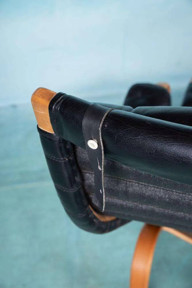 Design lounge armchair & ottoman 70s Bruno Mathsson Pernilla