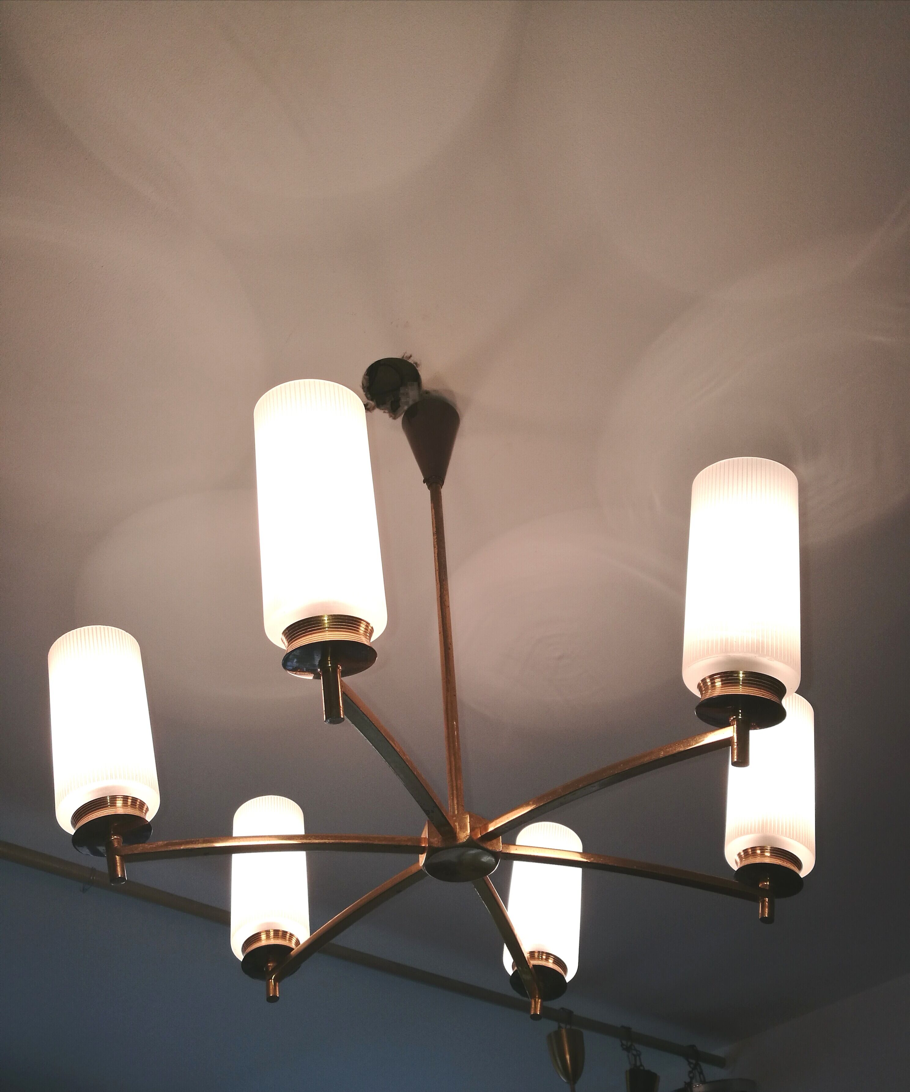 Chandelier vintage 60 opalines