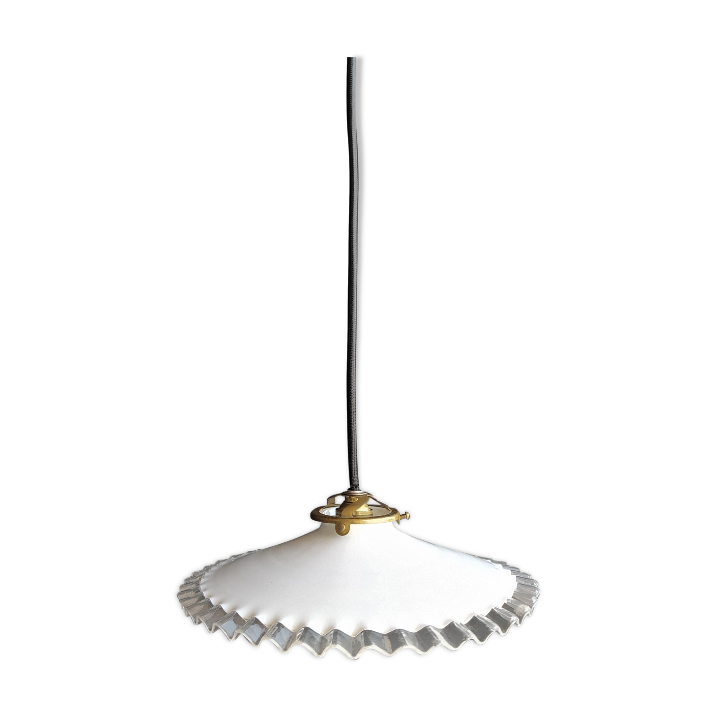 White opaline hanging lamp