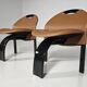 Set of 10 "Sail" dining chairs by Giovanni Offredi for Saporiti, 1973.