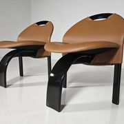 Set of 10 "Sail" dining chairs by Giovanni Offredi for Saporiti, 1973.