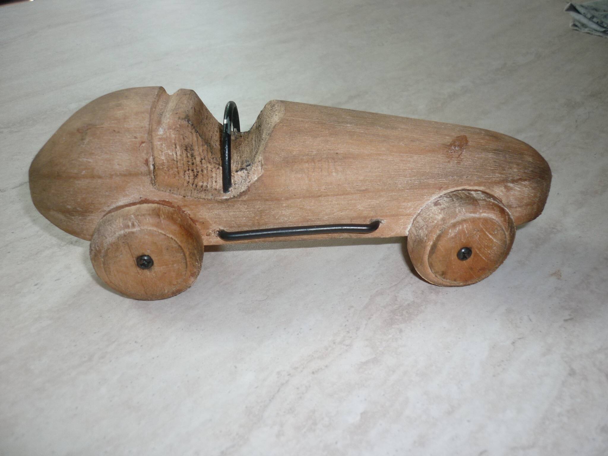 Wooden racing car