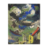 "un coin de ciel bleu" huile sur toile par "Damiano"
