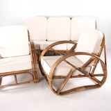 Rattan "pretzel" lounge