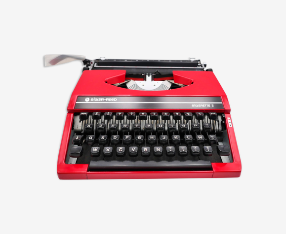 Machine à écrire rouge Silver Reed Silverette II Vintage révisée ruban neuf