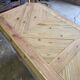 Bistro counter with a Hungarian point design.