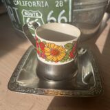 Tasses fleurs vintages super inox 18C