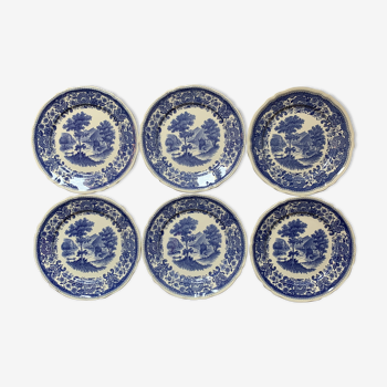 Set of 6 dessert plates Villeroy - Boch model Burgenland blue/ white