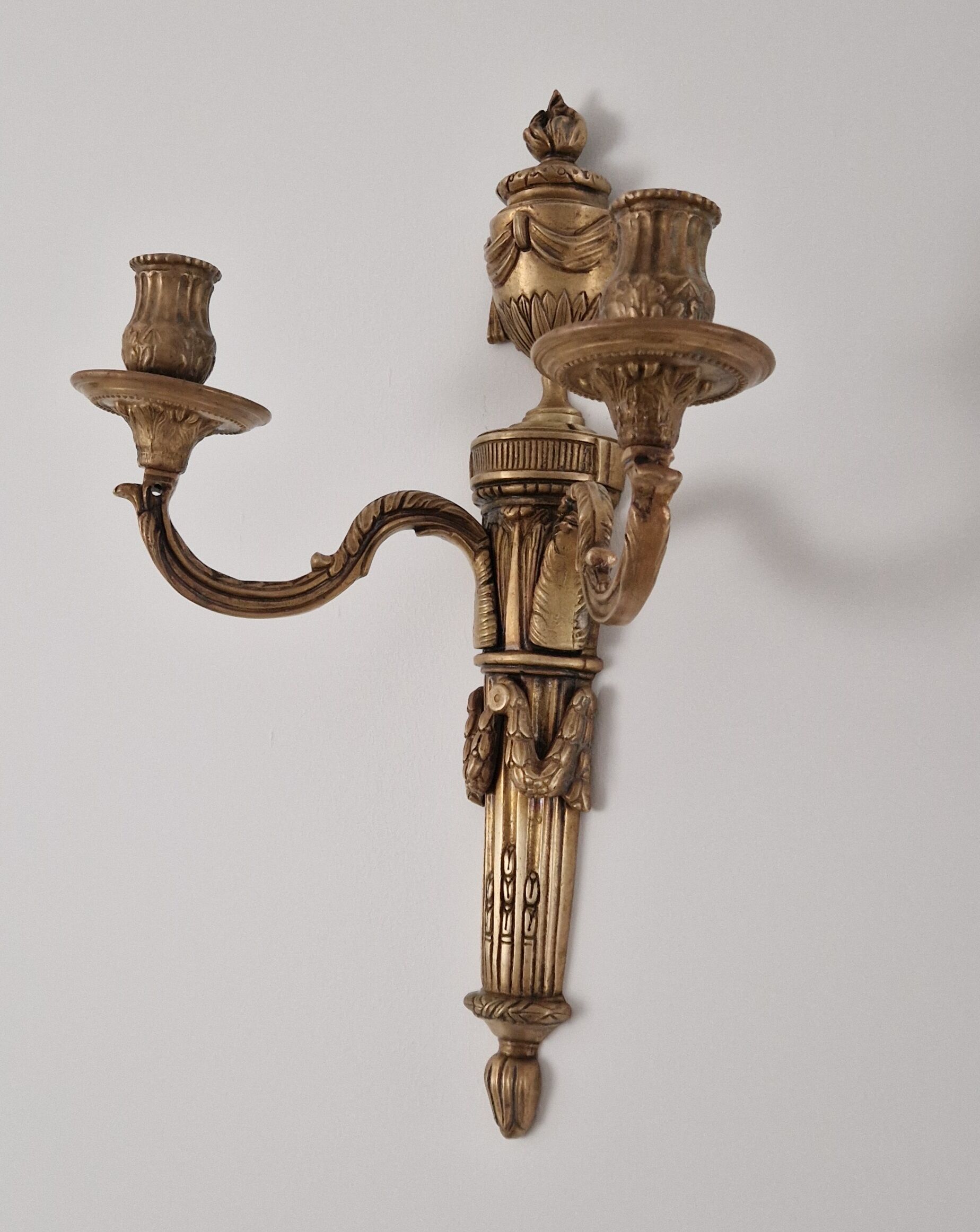 Napoleon III era bronze wall lamp