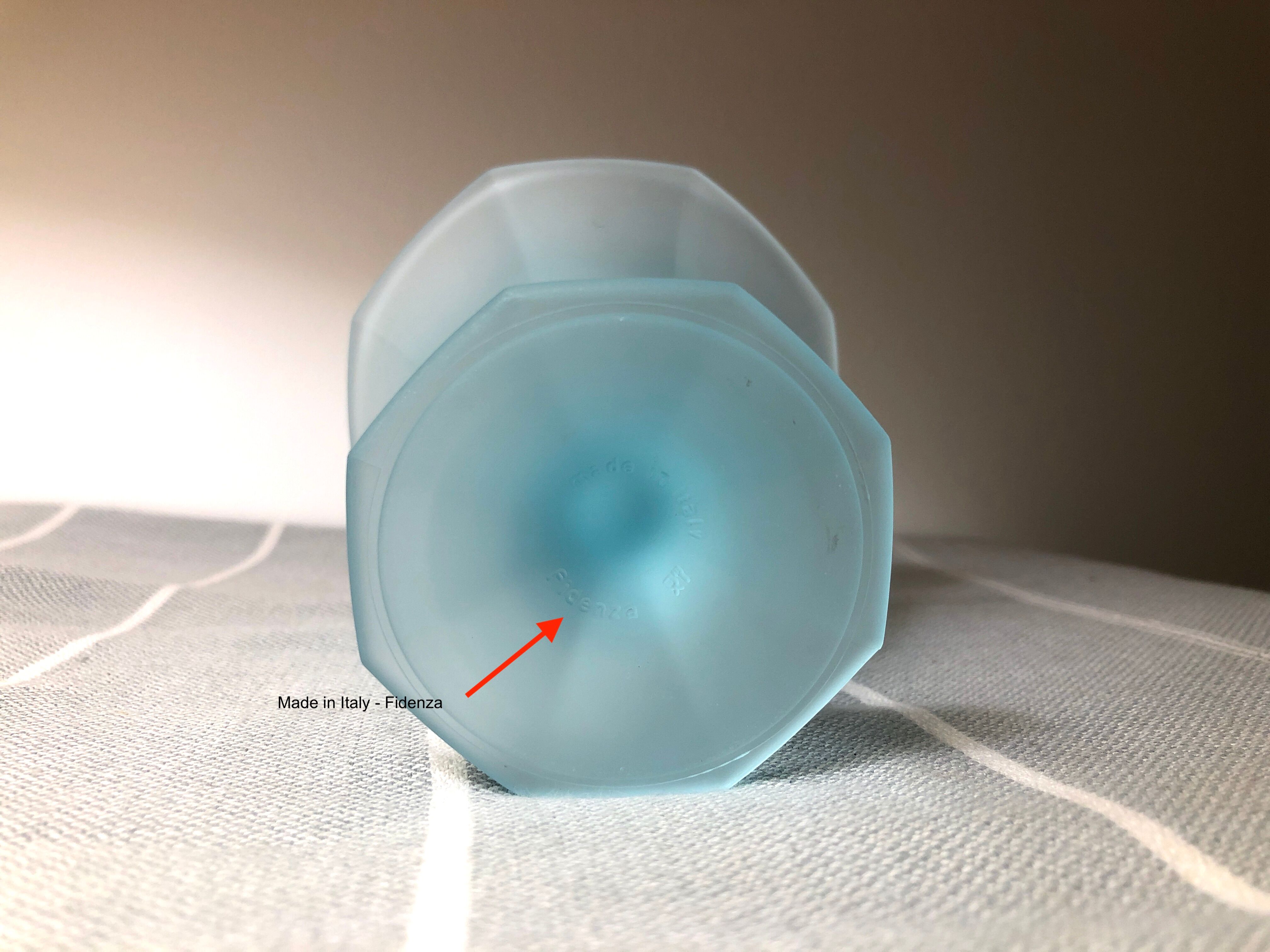 Vintage frosted blue ice cups