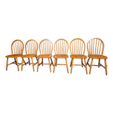 Lot de 6 chaises danoises à barreaux