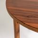 Round extendable walnut dining table, Sweden, 1960s