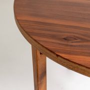 Round extendable walnut dining table, Sweden, 1960s