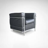 LC2 armchair and ottoman by Le Corbusier et al. for Cassina 1990s
