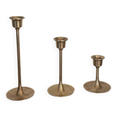 Scandinavian vintage brass candle holders