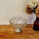 Vintage glass fruit bowl on a stand from the 60s/70s.