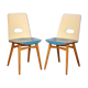 Pair of blue chairs for Czech publisher Ton, 1960