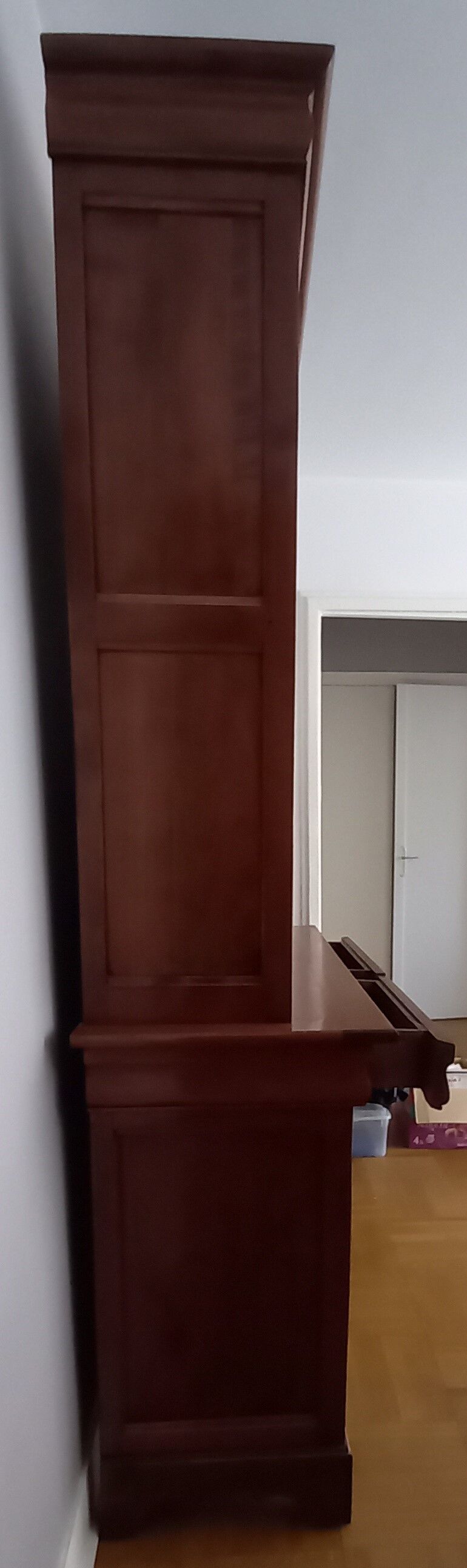 Bookcase 2 bodies in cherry wood Louis Philippe style