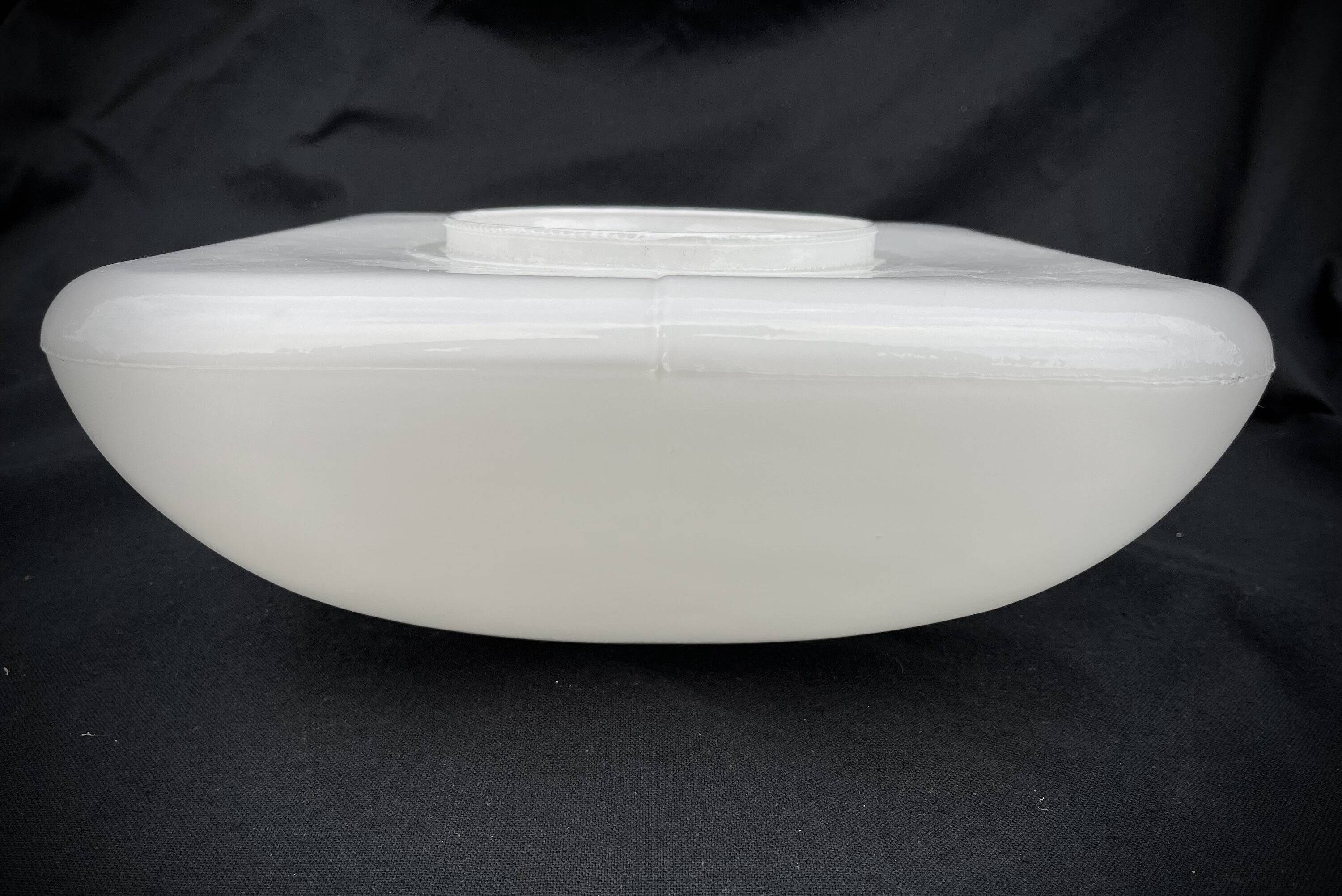 Grand plafonnier ou applique carré opaline verre de lait blanc