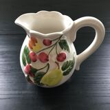 Fruit decoration pitcher in slip