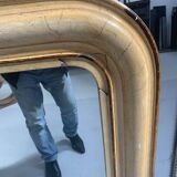 Louis Philippe mirror in wood and parinated stucco, 19th century