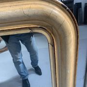 Miroir Louis Philippe en bois et stuc pariné XIX siècle