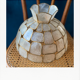 Mother-of-pearl lampshade and large format brass