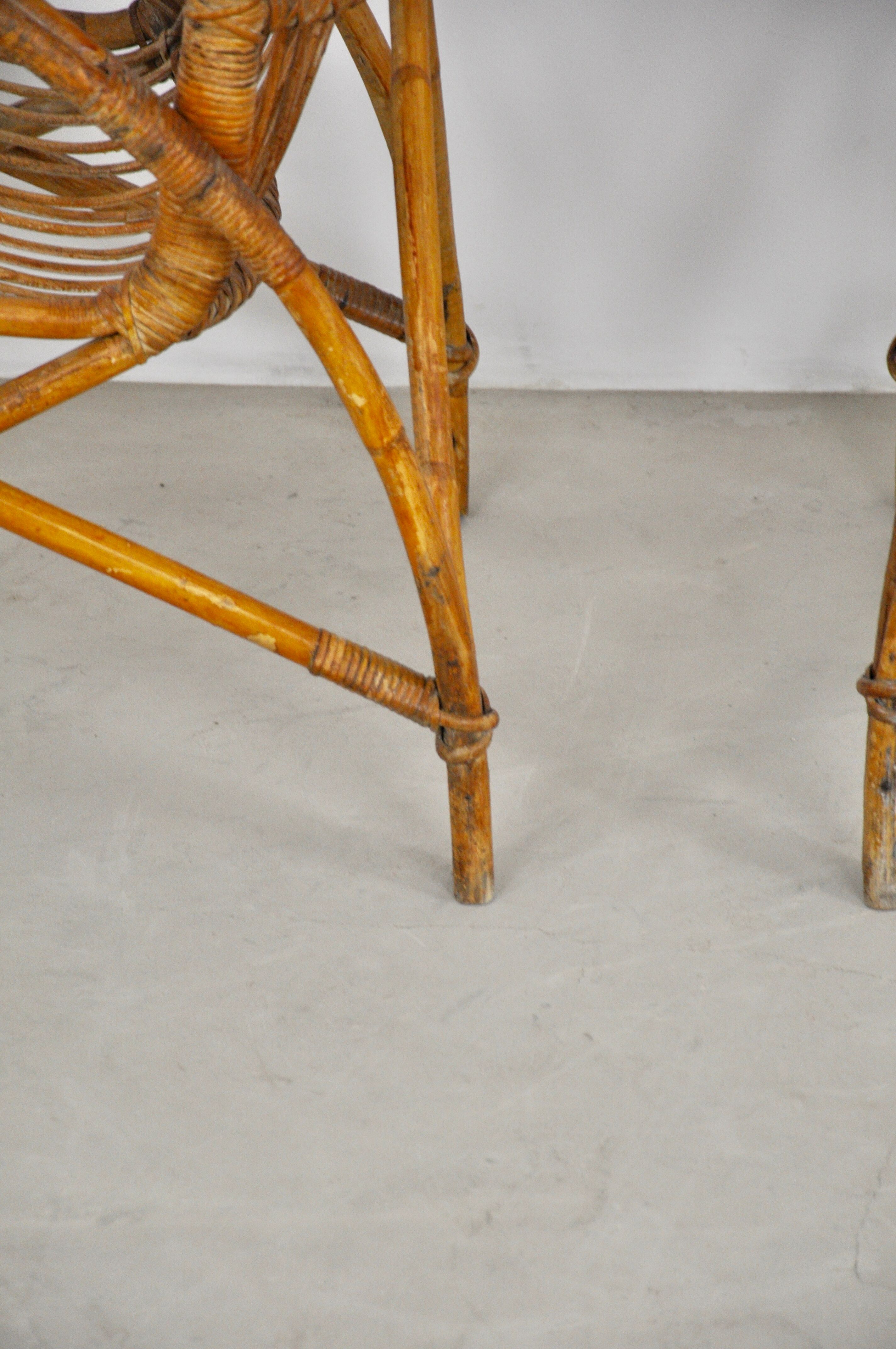 Rattan armchairs 1960s