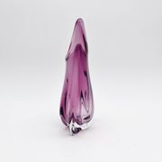 Vase sculptural organique Sommerso Murano couleur améthyste