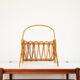 Magazine rack vintage rattan