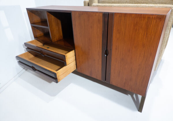Canapé italien moderne du milieu du siècle avec buffet intégré, Italie, 1960s