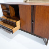 Mid-Century Modern Italian Sofa with Built-in Sideboard, Italy, 1960s