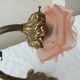 2 bronze and glass lamps