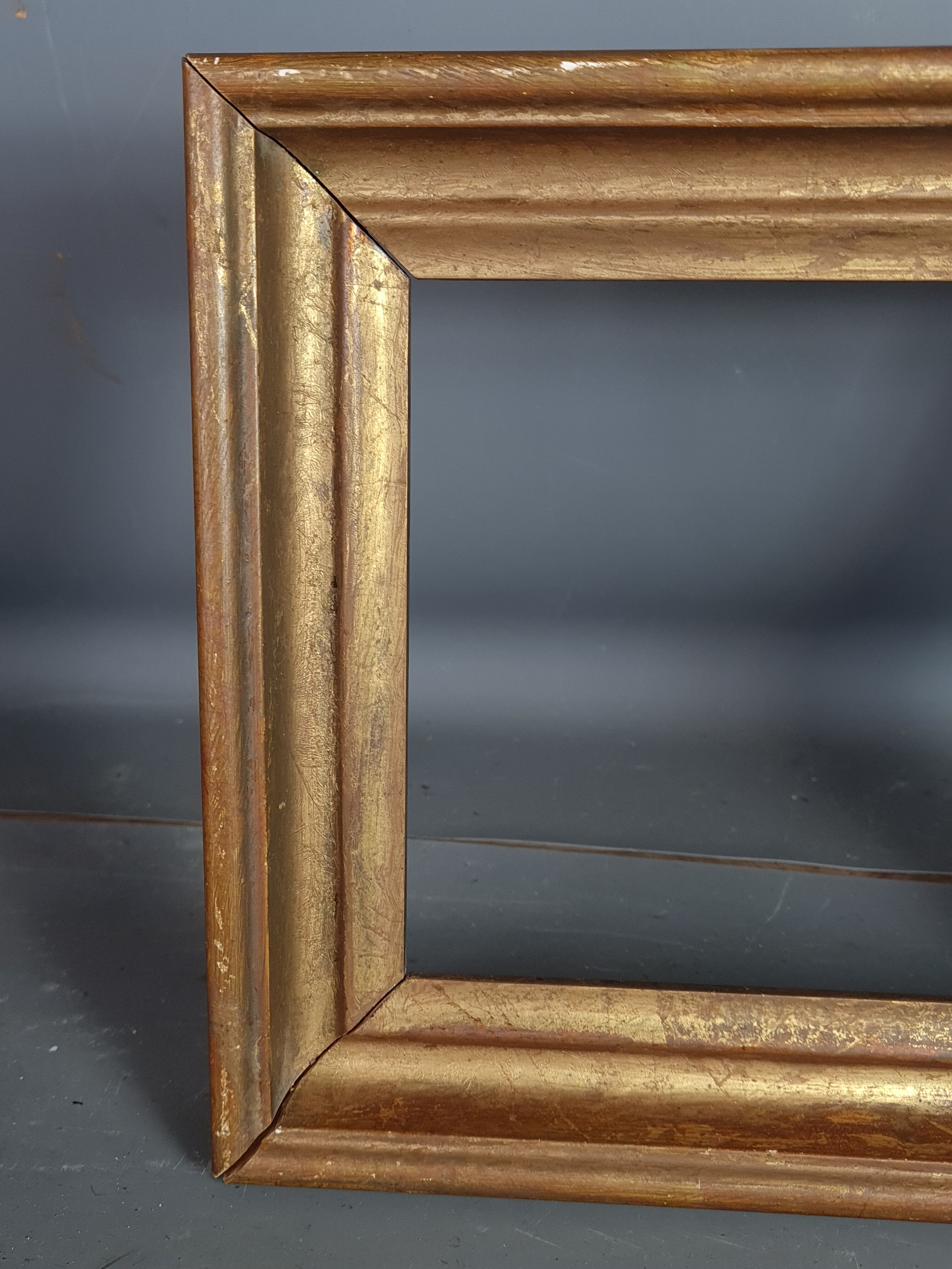 Pair old frames gilded wood gold leaf 26,5x23 cm, foliage 20,5x17 cm SB