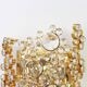 Pair of wall sconces in gilded brass and crystal by Palwa, Germany, 1960s.